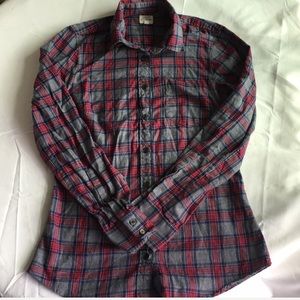 🍂🍁J.Crew Women’s flannel plaid boy shirt